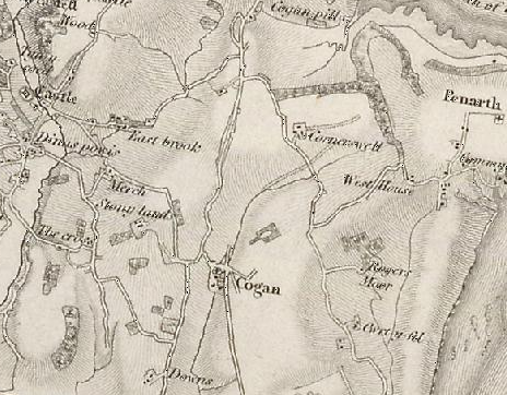 Map of Cogan Wales